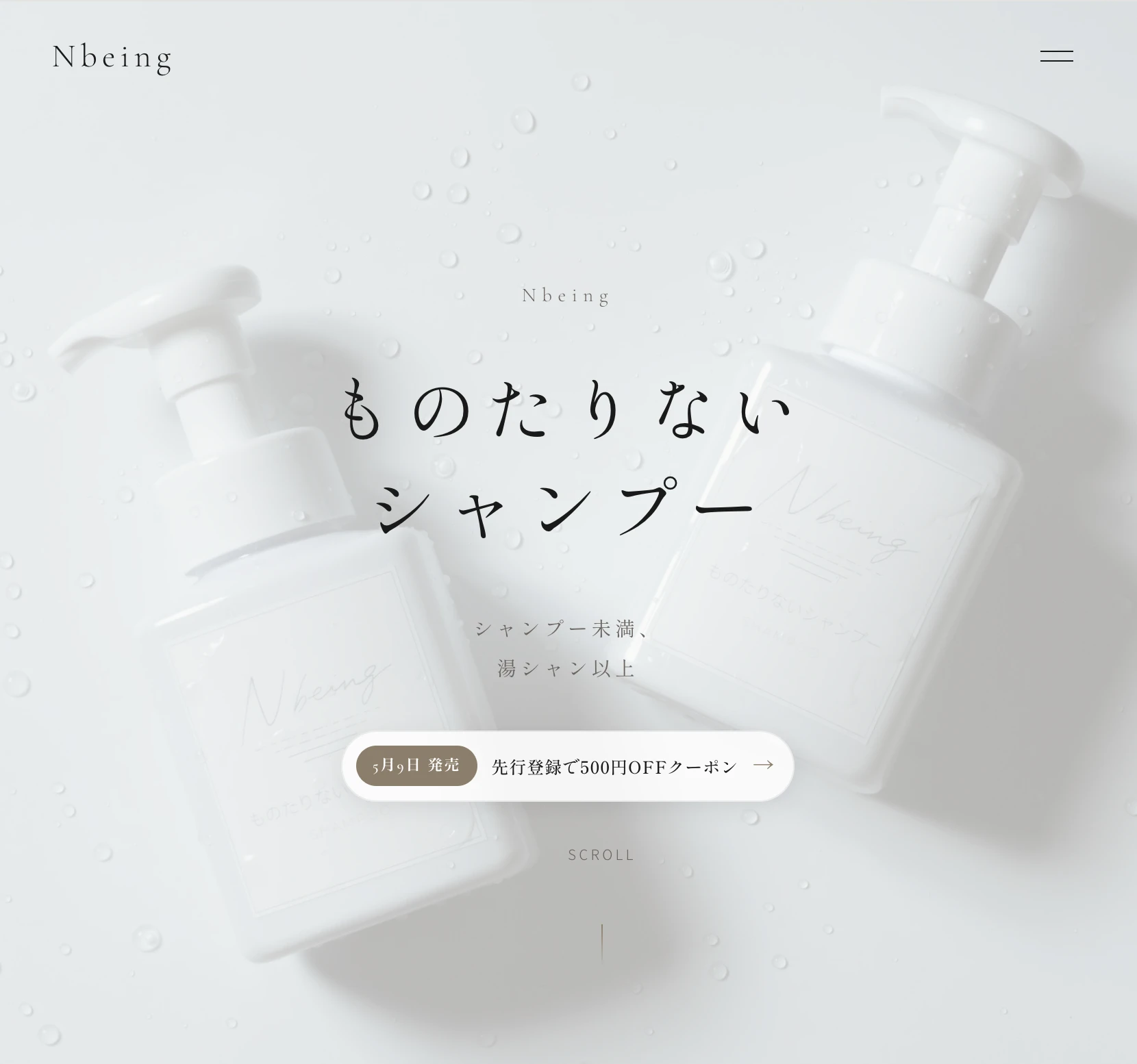 湯シャンを目指す人のための刺激の少ないシャンプ『ものたりないシャンプー』をリリース