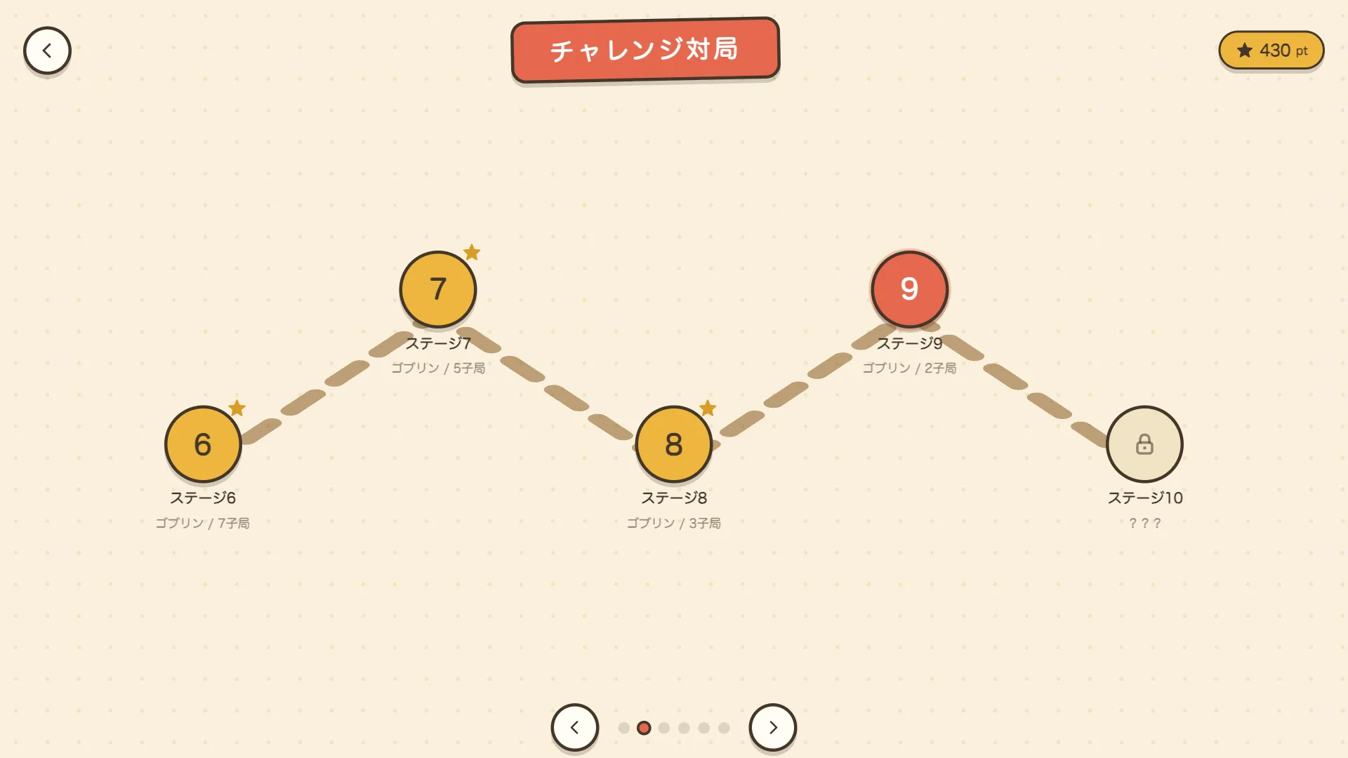 チャレンジのステージマップ